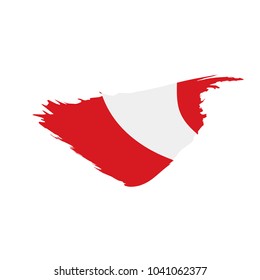 Peru flag, vector illustration