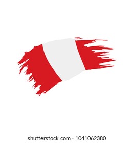 Peru flag, vector illustration