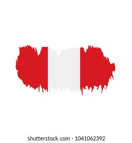 Peru flag, vector illustration