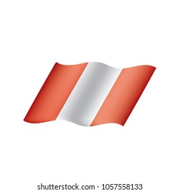 Peru flag, vector illustration