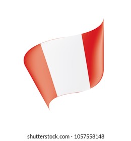 Peru flag, vector illustration