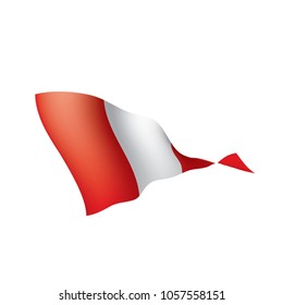Peru flag, vector illustration
