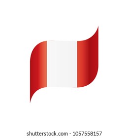 Peru flag, vector illustration