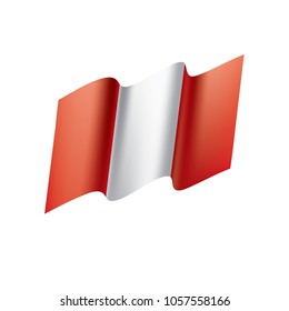 Peru flag, vector illustration