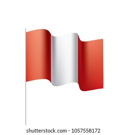 Peru flag, vector illustration