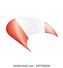 Peru flag, vector illustration