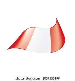 Peru flag, vector illustration