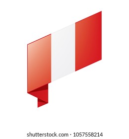 Peru flag, vector illustration