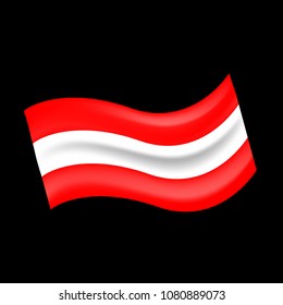 Peru flag vector illustration. Black background