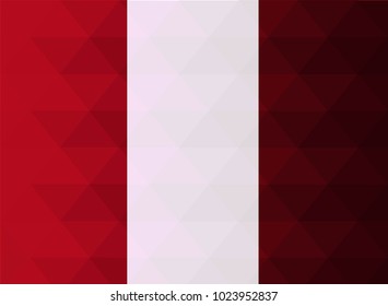 Peru Flag vector illustration. Peru Flag. National Flag of Peru. Mosaic flag. Vector