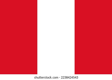 Peru flag vector illustration. National symbol of country in South America.