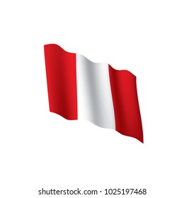 Peru flag, vector illustration on a white background