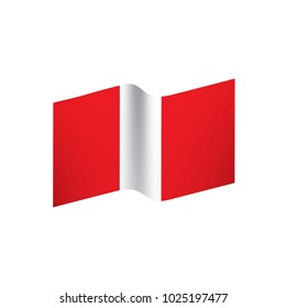 Peru flag, vector illustration on a white background