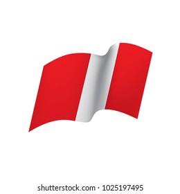 Peru flag, vector illustration on a white background