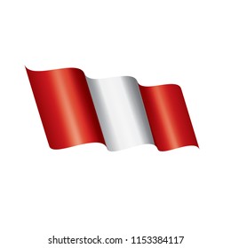 Peru flag, vector illustration on a white background