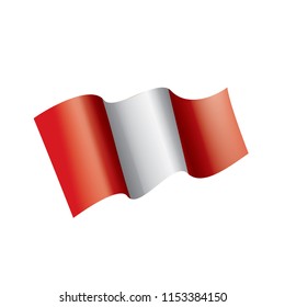 Peru flag, vector illustration on a white background