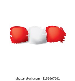 Peru flag, vector illustration on a white background.
