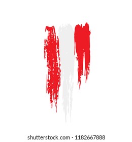 Peru flag, vector illustration on a white background.
