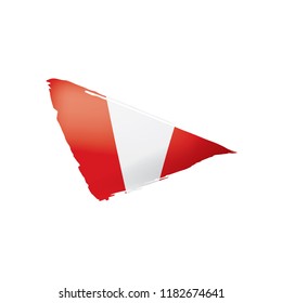 Peru flag, vector illustration on a white background.