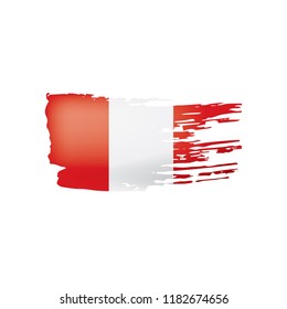 Peru flag, vector illustration on a white background.
