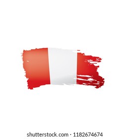 Peru flag, vector illustration on a white background.