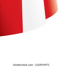 Peru flag, vector illustration on a white background