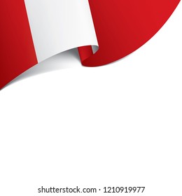 Peru flag, vector illustration on a white background