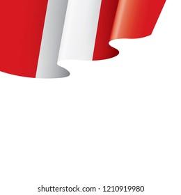 Peru flag, vector illustration on a white background
