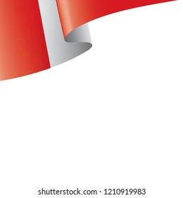 Peru flag, vector illustration on a white background