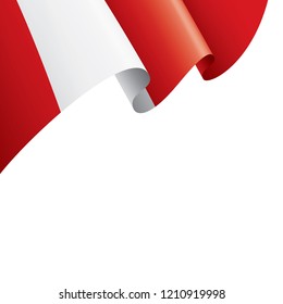 Peru flag, vector illustration on a white background