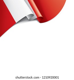 Peru flag, vector illustration on a white background