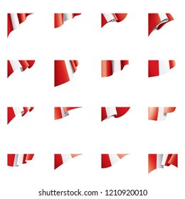 Peru flag, vector illustration on a white background