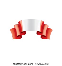 Peru flag, vector illustration on a white background