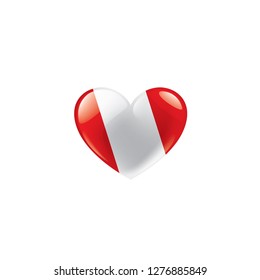 Peru flag, vector illustration on a white background