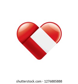 Peru flag, vector illustration on a white background