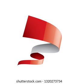 Peru flag, vector illustration on a white background