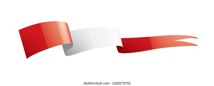 Peru flag, vector illustration on a white background
