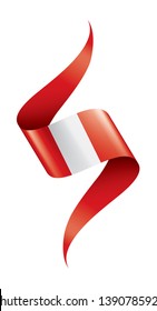 Peru flag, vector illustration on a white background