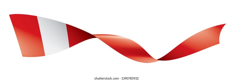 Peru flag, vector illustration on a white background