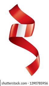 Peru flag, vector illustration on a white background