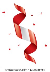 Peru flag, vector illustration on a white background