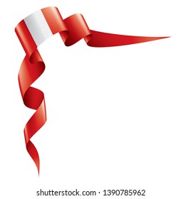 Peru flag, vector illustration on a white background