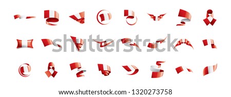 Peru flag, vector illustration on a white background