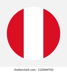 Peru Flag, Vector image and icon