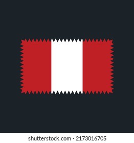 Vector de bandera de Perú. Bandera nacional