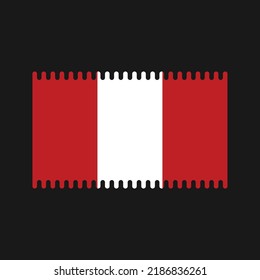 Peru Flag Vector. National Flag