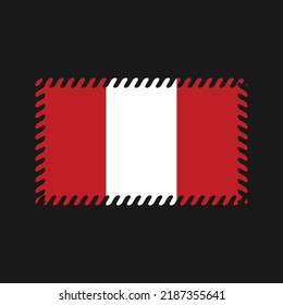 Peru Flag Vektor. Nationalflagge