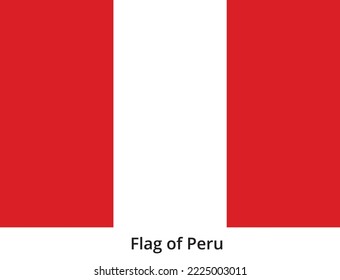 
Peru flag vertical triband with red outer bands  single white middle band  illustration independence day election adopted government proportion Peruvian flag is 2:3 vector clipart