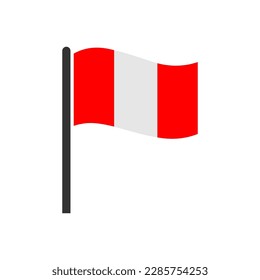 Peru flags icon set, Peru independence day icon set vector sign symbol