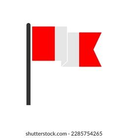 Peru-Flaggen-Symbol-Set, Peru-Unabhängigkeitstag-Symbol